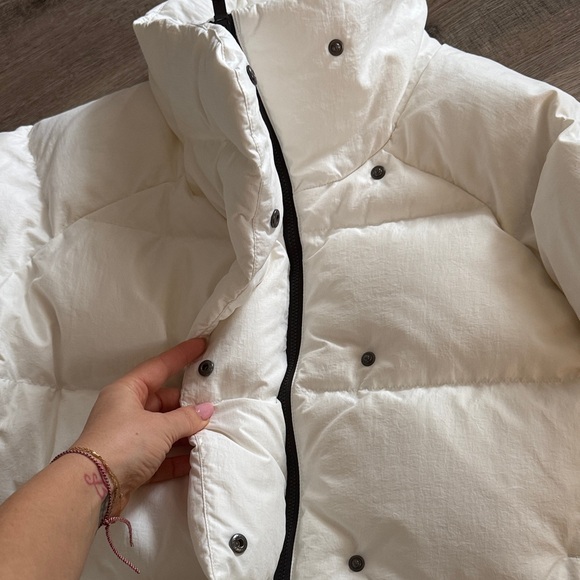Adidas White Quilted Puffef Jacket - Picture 2 of 6